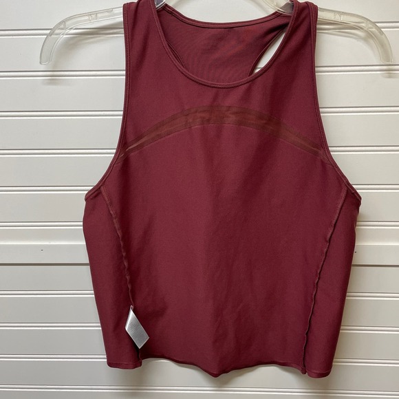 Athleta Cropped Racerback Flowy Tank With Mesh Insets - Picture 3 of 9